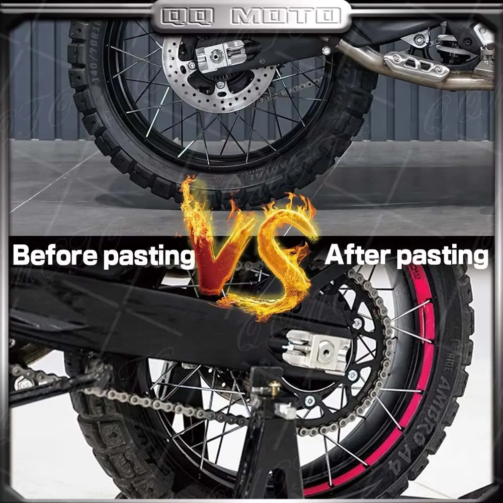 For 450MT 450 MT IBEX 450 Motorcycle Wheel Inner Circle Sticker Reflective Rim Decal Stripe Tape Accessories Waterproof