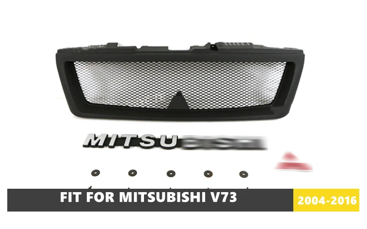 

ABS Black Middle Grille Racing Grills Front Bumper Acing Grille For Mitsubish V73 2004-2016