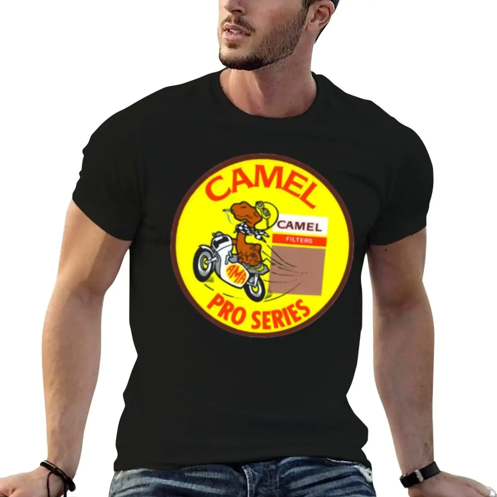 

Новое издание, футболка Camel Racing, мужская летняя одежда, настраиваемая, ручная роспись, уникальный дизайн, модный повседневный топ