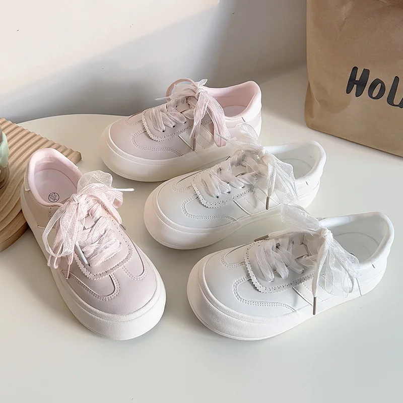 Fumajia Women's Thick Bottom Canvas Shoes Spring New Style Breathable Cotton Lined Winter Sport Shoes Korean Style Flat Footwear