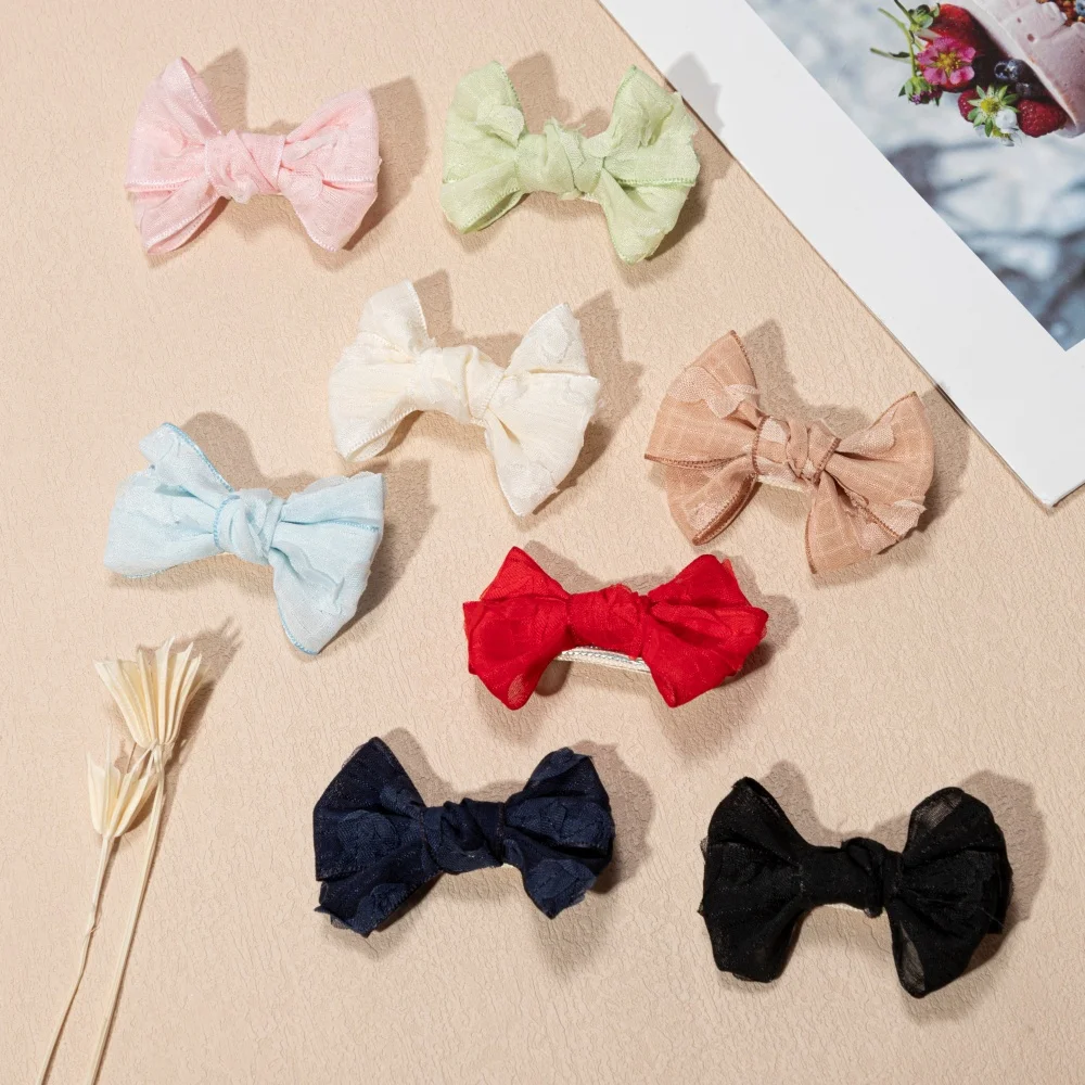 

Sweet Bow Baby Hair Clips for Baby Girl Boutique Handmade HairPin Bowknot Clips for Children Girl Hair Accessories