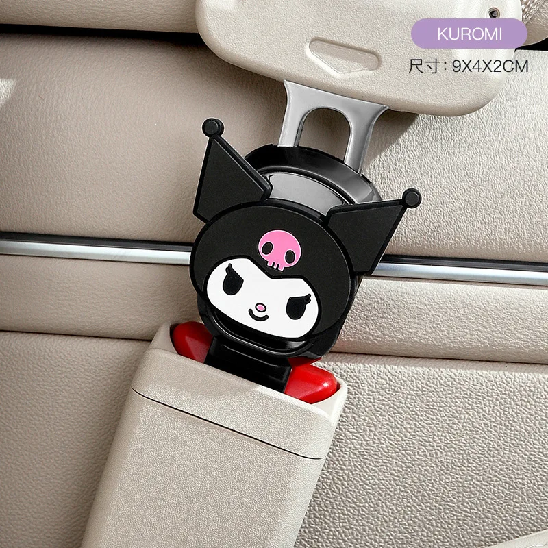 Sanrio Kuromi Cinnamoroll mymelody Anime Doll Car Seat Belt Clip Extension Plug Car Safety Seat Lock Buckle Car Accessories