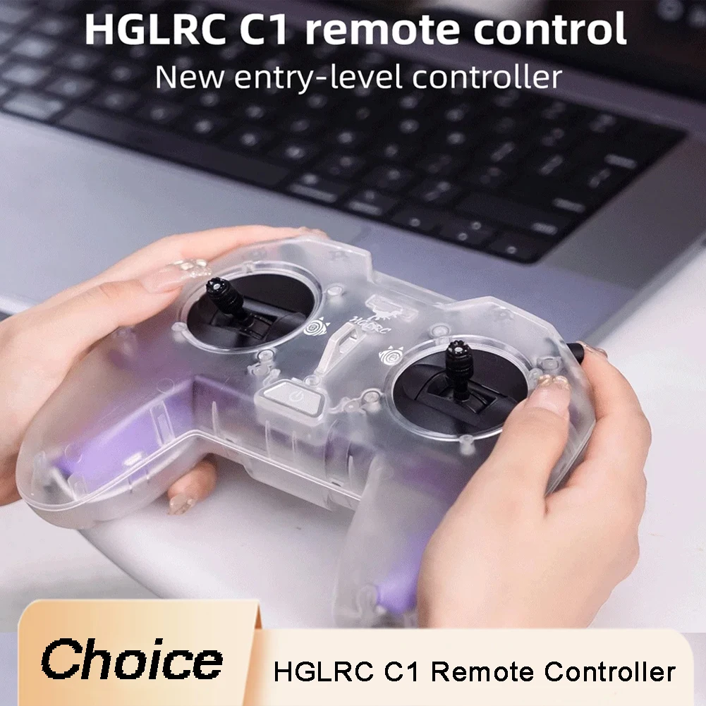 

HGLRC C1 Пульт дистанционного управления Встроенный модуль ELRS 2,4G TX 500 МВт с ключом для радиоуправляемого самолета FPV Дрон Пилот для начинающих