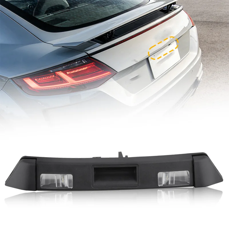 Car Trunk Lid Grip 8S0827574B9B9 For AUDI TT/TTS/TTRS FV Coupe Roadster 2015-2024 with License Plate Light Rear Hatch Lid Handle