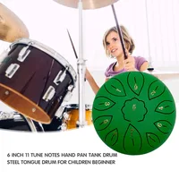 6/4/3 inch Steel Tongue Drum 11/9/6 Tune Musical Instrument Hand Pan Tank Drum Rain Drum for Outside Steel Tongue Drum for Yoga 5