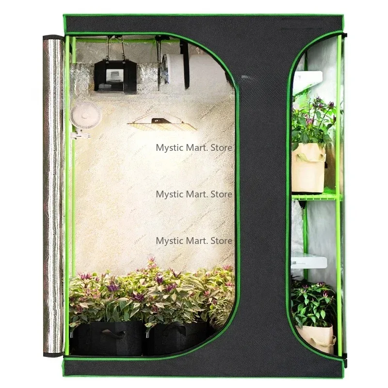 120X120X200 Carpa Cultivo Grow Tent Complete Kit Hydro Highly Reflective Fabric1680D Mylar 3X3 Grow Tent for Indoor Plant