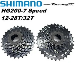 Shimano TOURNEY TX HG200 CS 7Speed Cassette Sprocket CS-HG200 7s 7v 12-28T 12-32T Mountain Bike MTB Chains 32T 28T