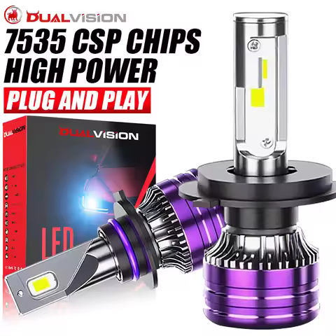 Dualvision H1 H4 H7 LED Canbus H8 H11 9005 HB3 9006 HB4 9012 Hir2 Led Bulb 7535 CSP Automobile Kit 6000K 12V Turbo Fog Lamp 24V