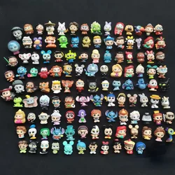 Disney-juguetes de dibujos animados para niños, 50/100 piezas, figuras de la princesa Stitch, Anna, Elsa, Mickey Mouse, casa, Kawaii, de ojos grandes