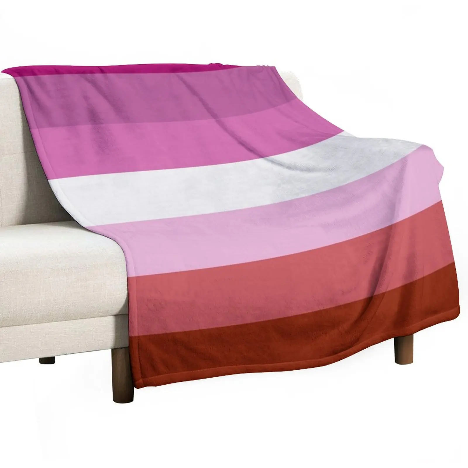 Lesbian Pride Flag Throw Blanket Camping Blanket Blanket For Decorative Sofa Sofa Blankets Large