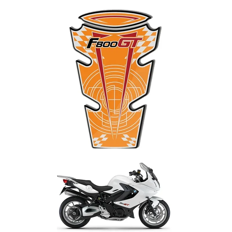 FOR BMW F800GT  2013-2017 Motorcycle Tank Pad Protector 3D Gel Sticker Decal F800 GT - Orange