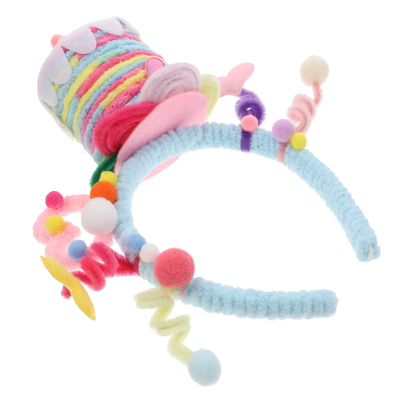 

Birthday Cake Headband Heart Shaped Decorative Art Photo Prop for Girls Party Celebrations Unique Fun Festive Accessory