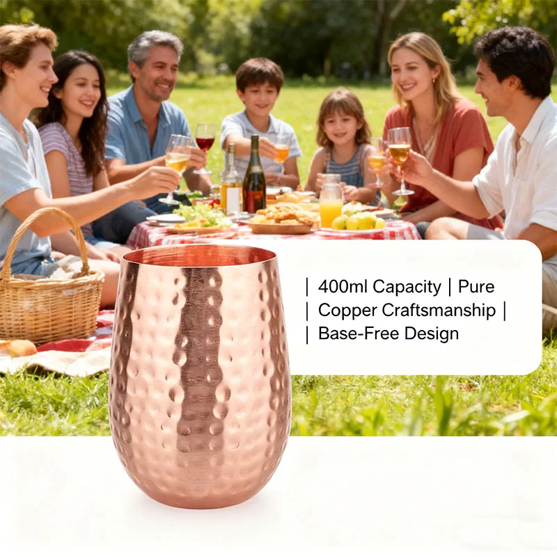 100% Copper Moscow Mule Mug Durable Coppery Beer Mugs Coffee Mug Milk Cup Pure Copper Bar Cup Drinkware