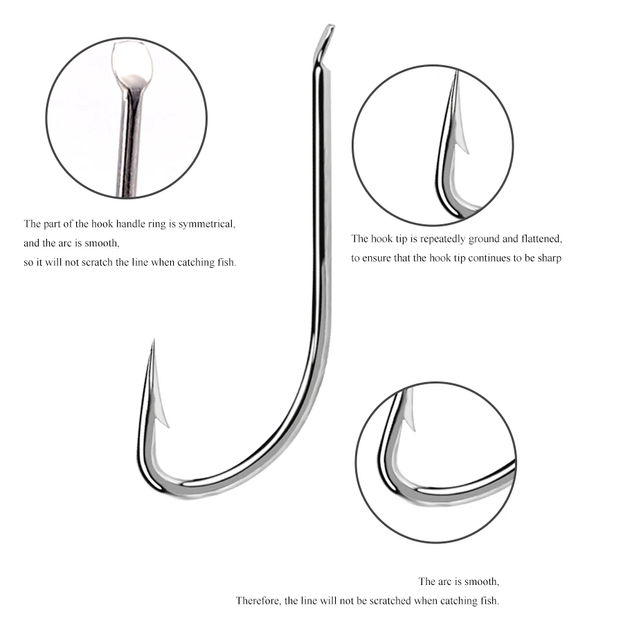 100 шт./коробка, рыболовные крючки из высокоуглеродистой стали