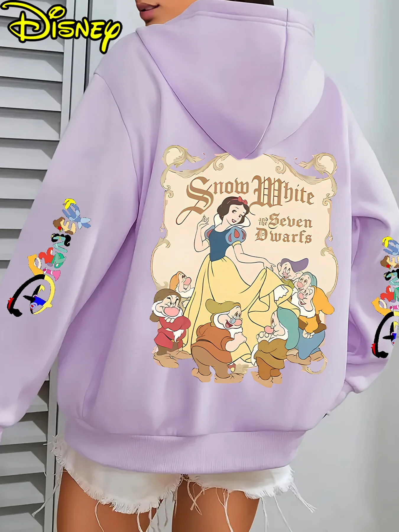 

Мужская толстовка с капюшоном и принтом «Белоснежка и семь гномов» от Disney, осенне-зимняя мода, с подкладкой, с принтом, повседневная, элегантная.