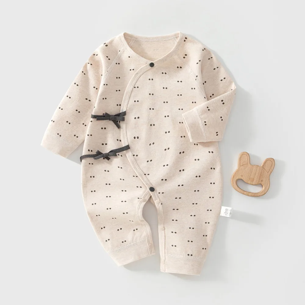 Infant and Children's Wear Class A Pure Cotton Double-Layer Belly Protection Butterfly Onesie Boneless Butterfly Baby Pajamas
