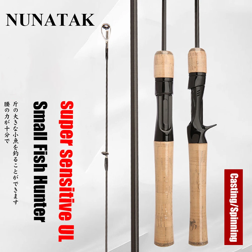 2024 NUNATAK Fishing Rod High Carbon 2 Sections UL Casting/Spinning Rod Multipurpose Rod Super Hard Lightweight Design Sea Rods