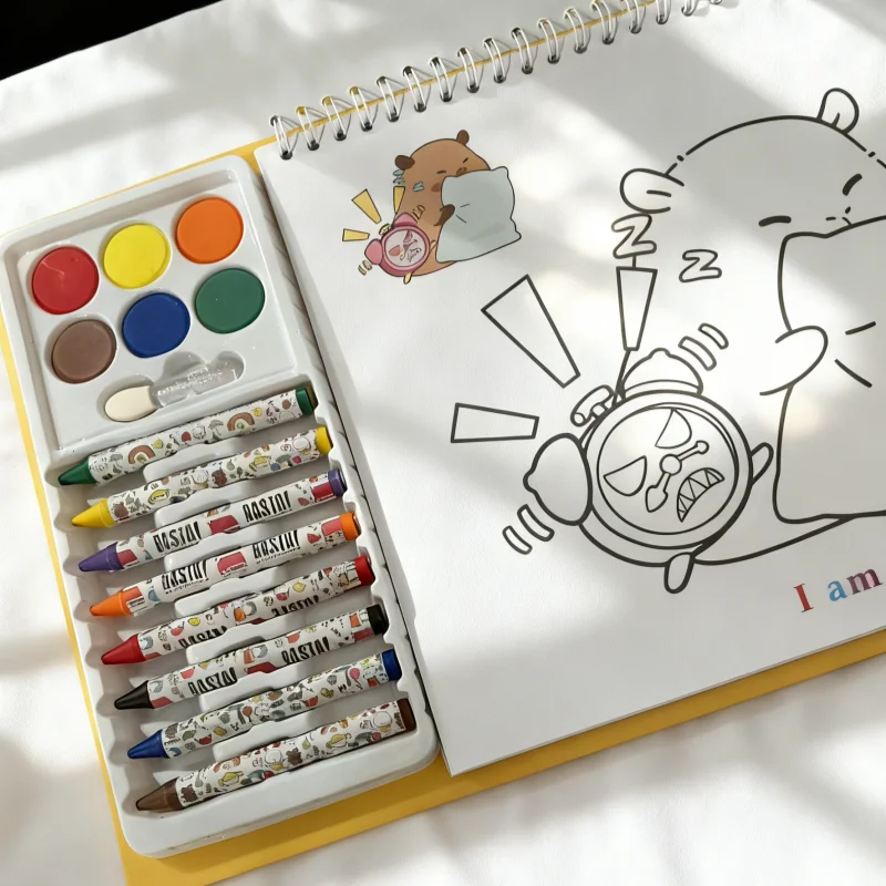 كراسة الرسم الكرتونية السحرية للأطفال أدوات مكتبية ثلاثية الأبعاد رسم يدويًا كتاب رسم جميل كرتوني لعبة تفاعلية بين الوالدين والطفل هدية"