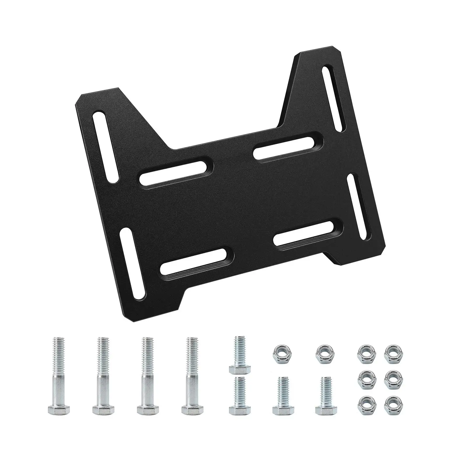 Motor Mount Bracket Plate for Small 4 Stroke Engine Accessory Sturdy Aluminum 15x18.7cm with Adjustable Slots Universal Parts