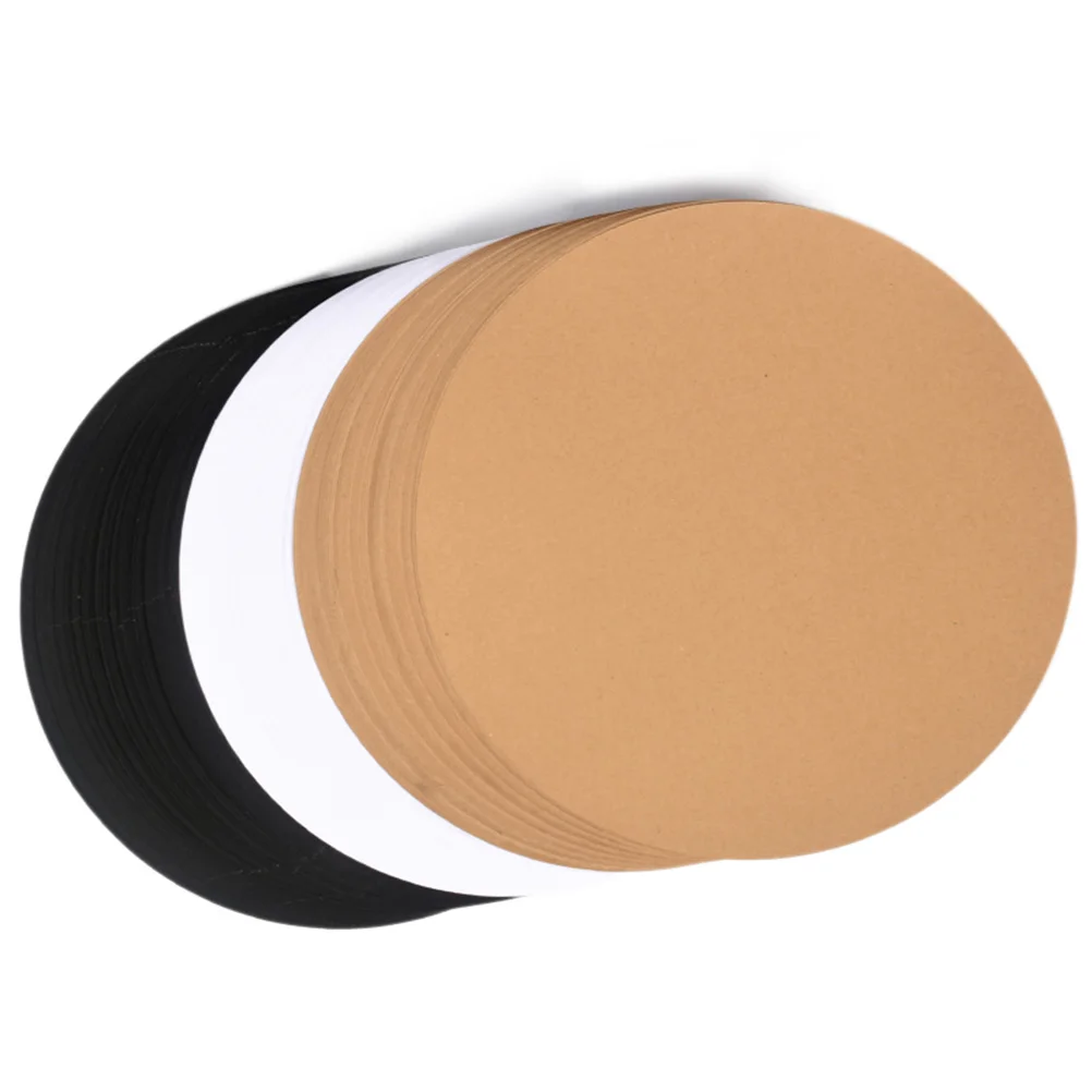 

20Pcs Round Kraft Paper Thick Durable Manual Painting Sketch Art Cardboard DIY Crafts for Wedding Birthday Christmas Decoration
