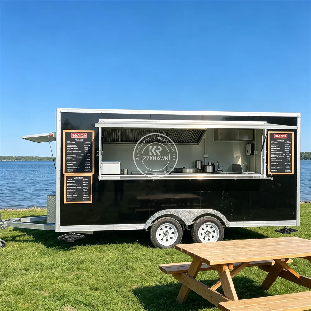 

Mobile Food Truck Coffee Waffle Sandwich Trailer Concession Trailer Street Coffee Ice Cream Fast Food Trailer Fully Equipped