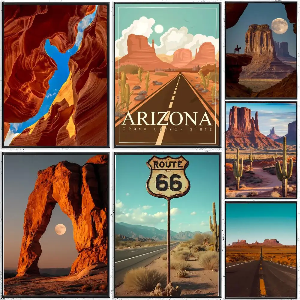 Vibrant US State A-Arizona Poster Modern Indoor Wall Decor & Aesthetic Home Space Design