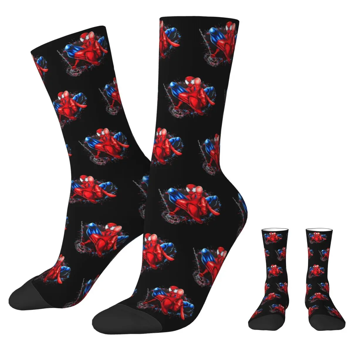 

Spider-Man Marvel Socks anime Fashion Stockings Couple Warm Soft Outdoor Sports Socks Spring Printed Anti Slip Socks