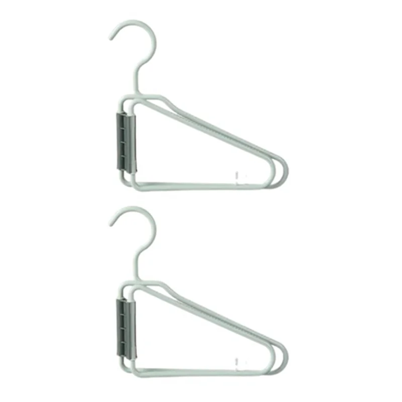 

ABSS-16Pcs Foldable Hangers, Plastic Foldable Hangers, Portable Folding Clothes Hanger, Foldable Travel Hangers (Green)