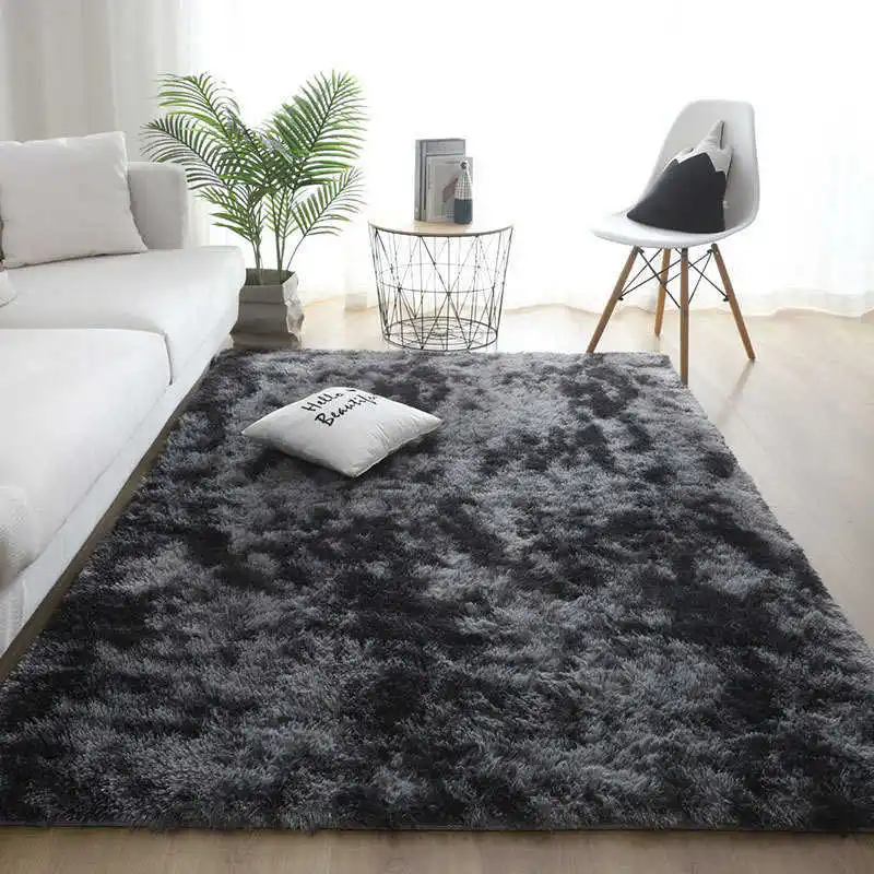 

160x230cm Extra Large Silk Wool Tie Dye Carpet for Living Room Home Decor