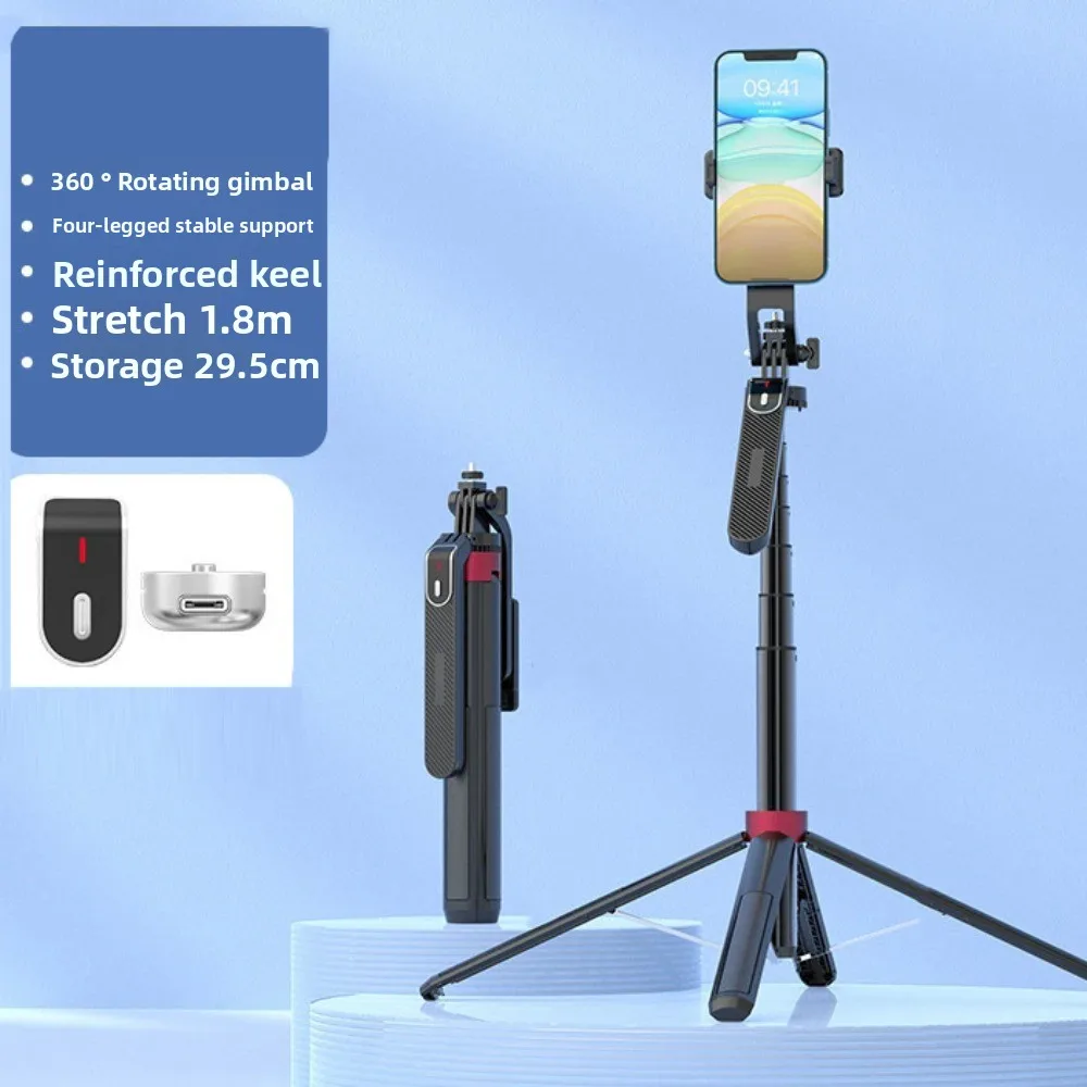 

Four Legged Telescopic Selfie Stick Portable 1.8m Bluetooth Selfie Stick Extendable Adjustable Selfie Stick Stand