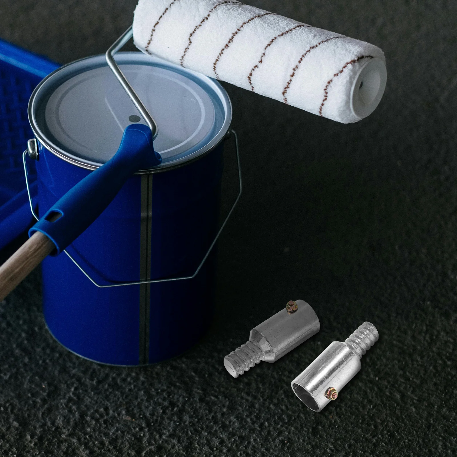 

1Set 25mm Aluminum Alloy Threaded End Replacement American Style Connector for Broom Handles Extension Poles Wood Metal Repair