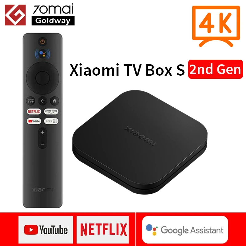 New Xiaomi Mi TV Box S 2nd Gen Global Version EU 8G 2G 4K Ultra-HD Quad-core Dolby Vision WIFI HDR10+ Google Assistant