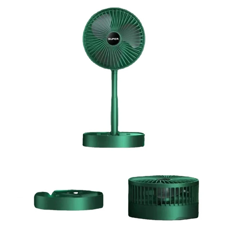 Opvouwbare Draagbare Intrekbare Elektrische Ventilator Usb Oplaadbare Batterij Ultra-Stille Verstelbare Wind Snelheid Desktop Ventilator