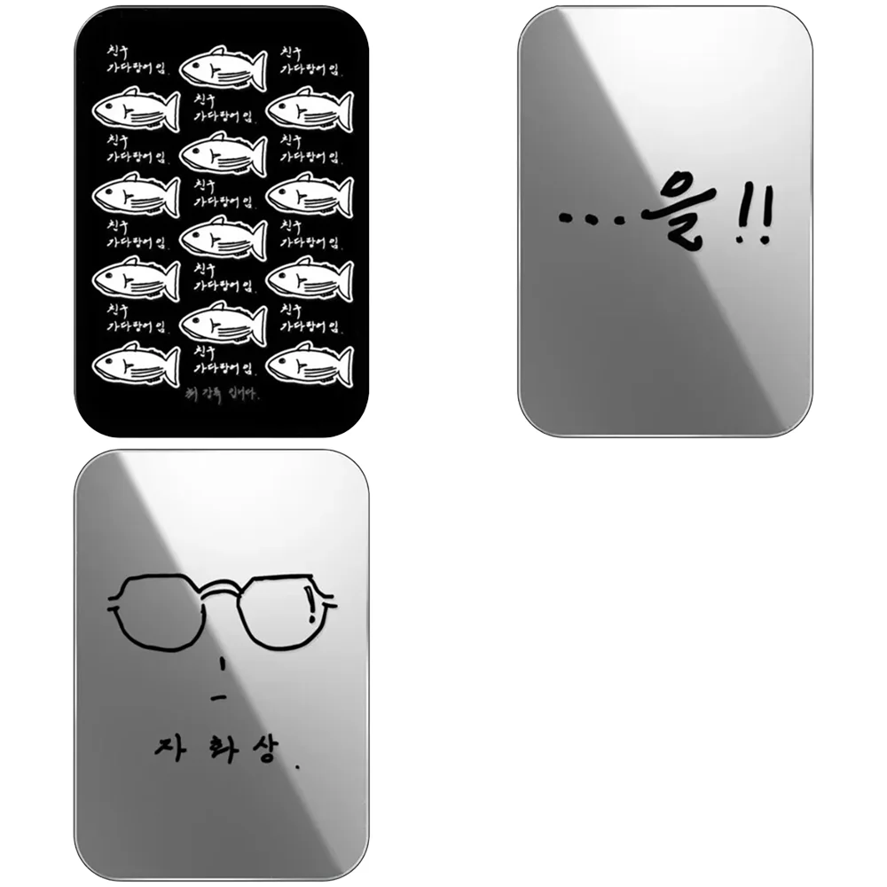 Korean Line Fish Magnetic Phone Folding Stand for IPhone Holder Mount Support for Galaxy S Card Holder