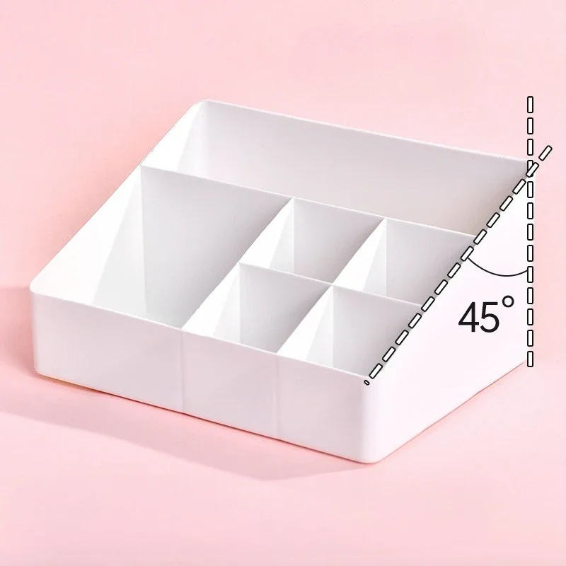 New Style Home Organizer Bedside Table Organizer Makeup Organizer |Cosmetics Storage Box - 6 Compartments (White) for Halloween