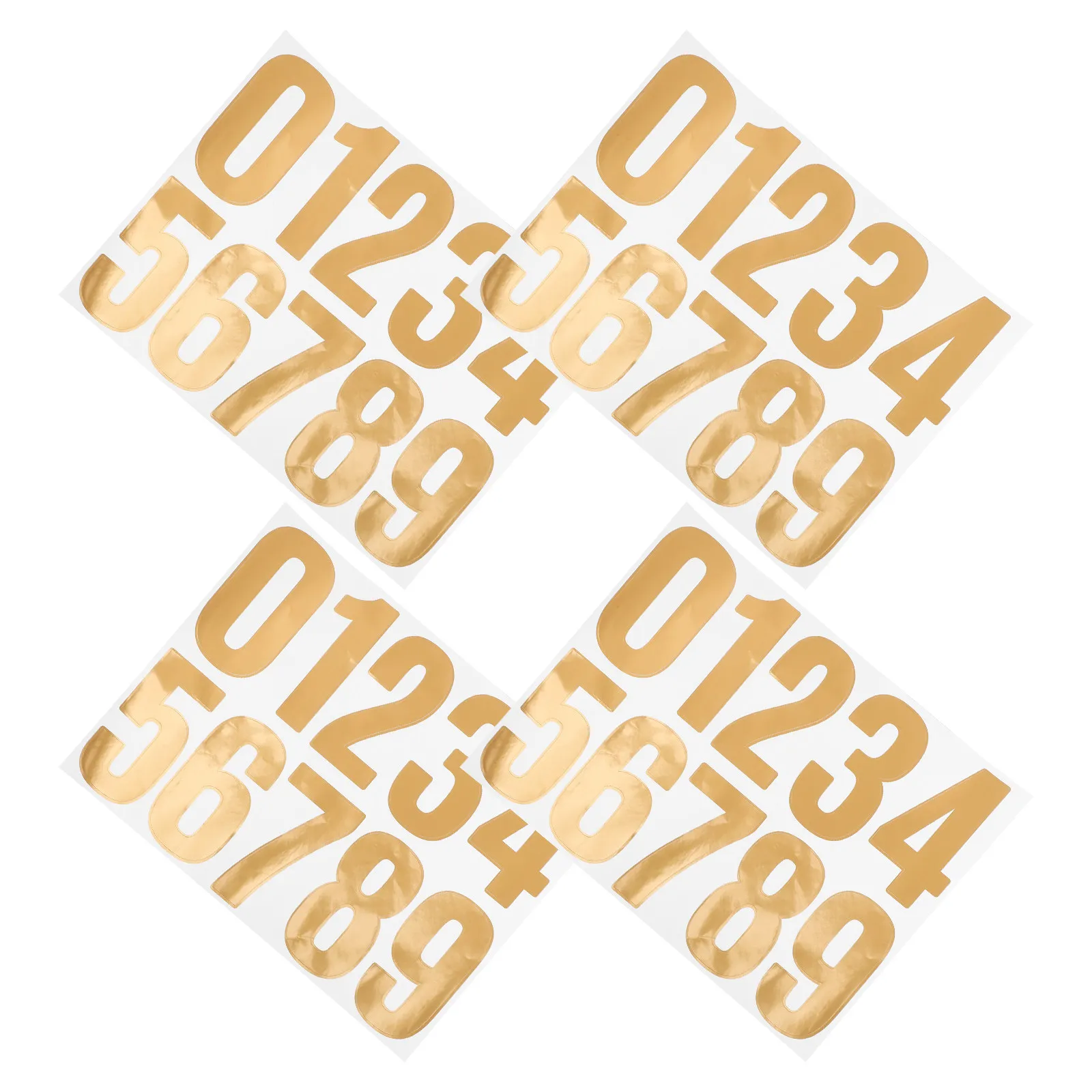 4Sets Uv Resistant Waterproof Number Stickers House Address Numbers for Mailbox Exterior Door Driveway Self-Adhesive Outdoor