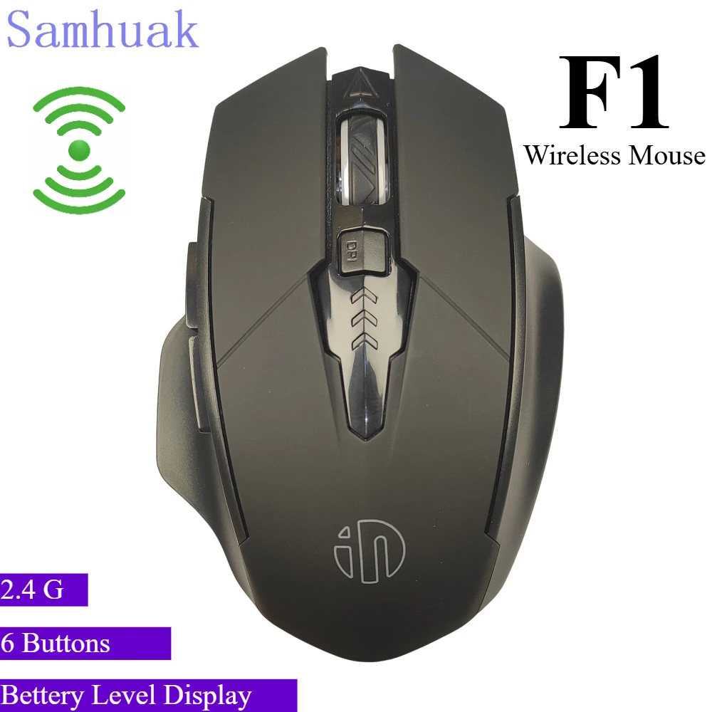 CARPBABA CF1 Wireless Mouse Rechargeable 2.4GHz USB Office Mute 6 High Effecient Buttons For PC Laptop Tablet Mobile