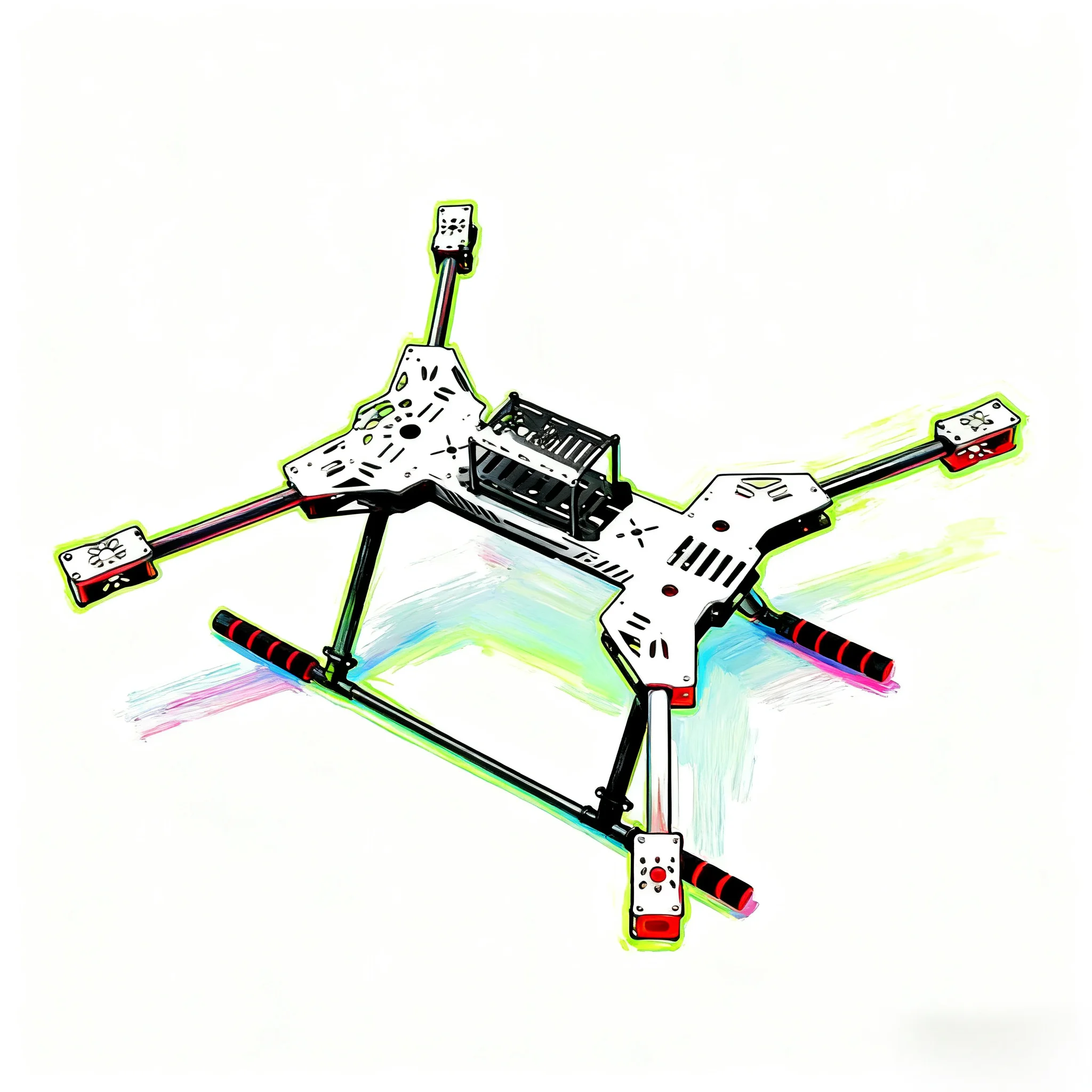 Un nouveau bras pliable hexa-rotor en Fiber de carbone ZD680, moteur 3508 700KV 40A Esc, Kit de cadre hexagonal pour train d'atterrissage inflodable