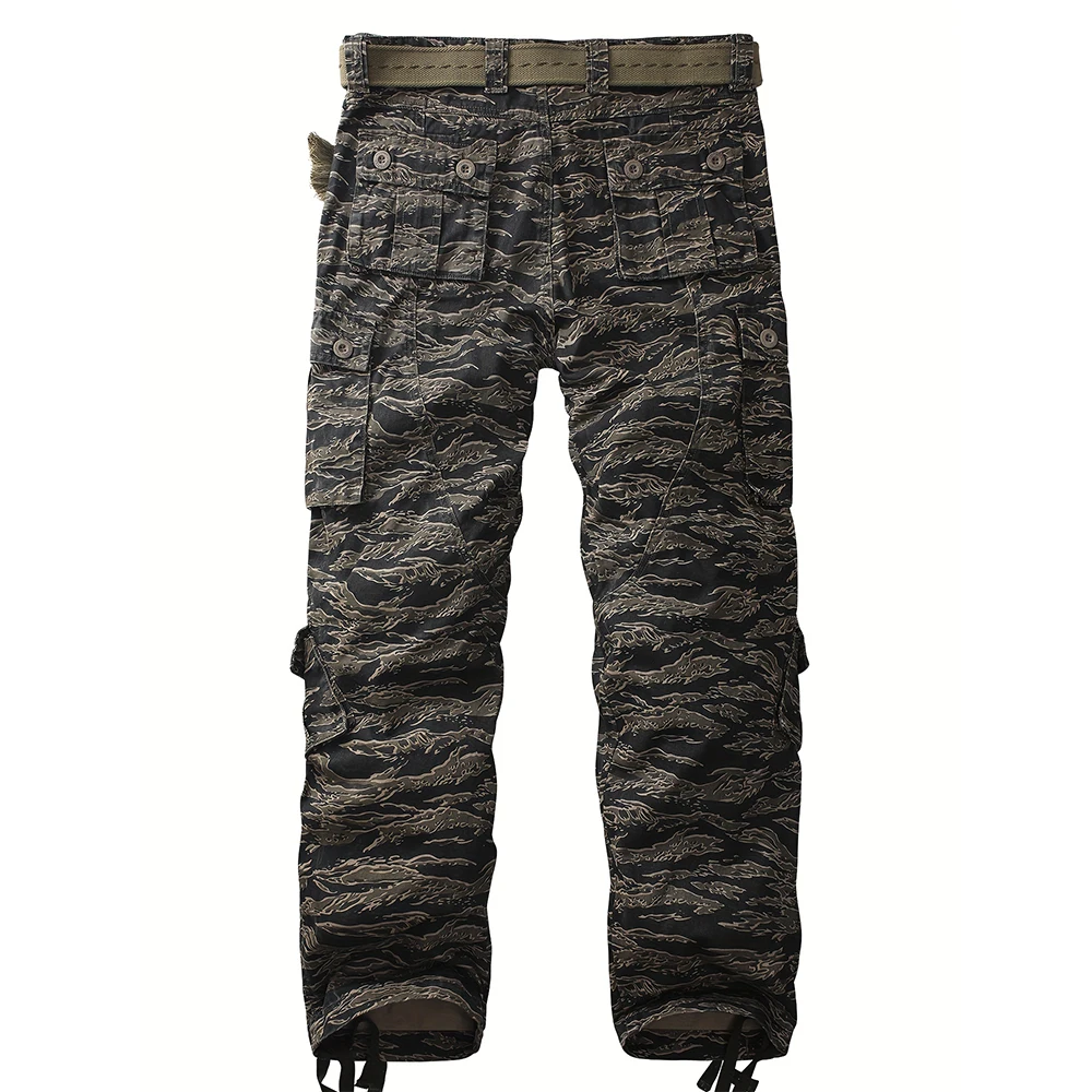 Men Combat Pants With Knee Pads Tactical Cargo Sport Trousers Camouflage Multicam Trekking Hunting Clothes（Not belt）