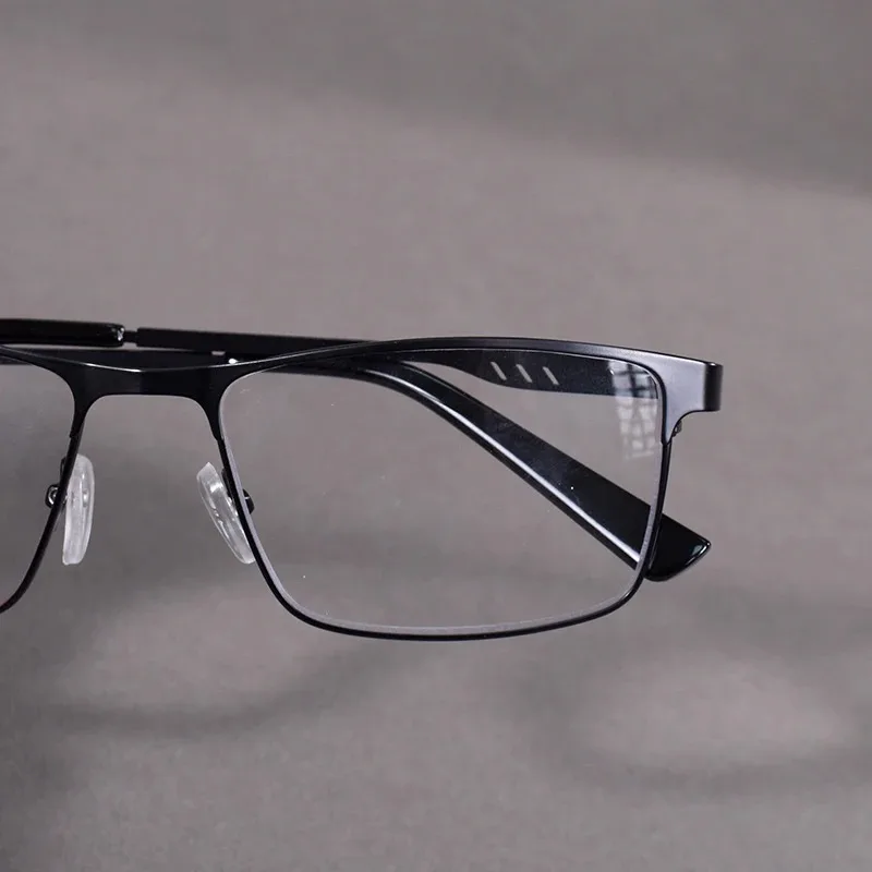 Lesebrille für Herren mit Blaulichtfilter, Metallrahmen, Federscharnier, Presbyopie +0,75-4 Dioptrien Vergrößerungslinse – Detail 21