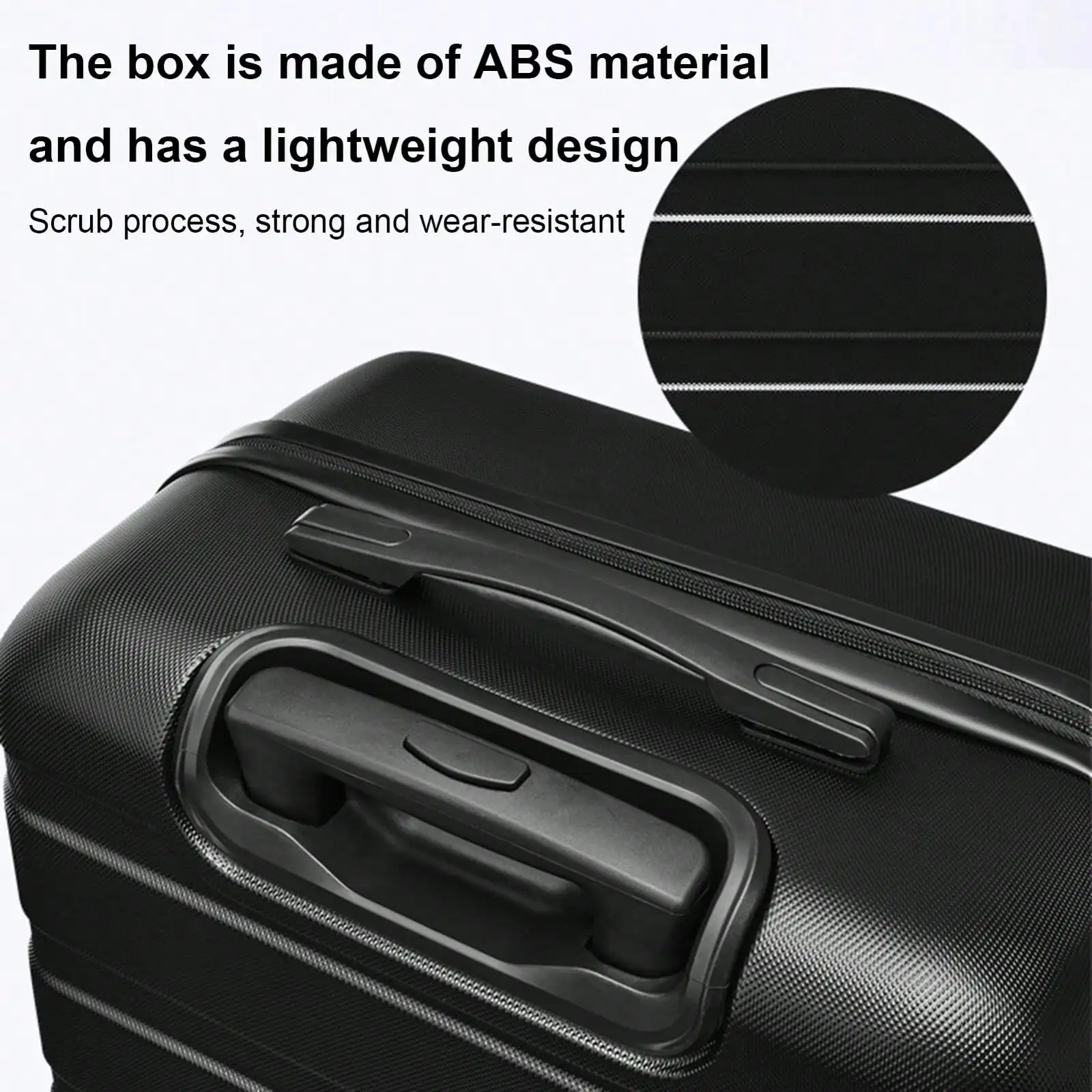 Travel Suitcase 20inch Carry On Luggage Hardside, With Spinner Wheels & Built-In TSA Lock, Black，sg25052732227630270