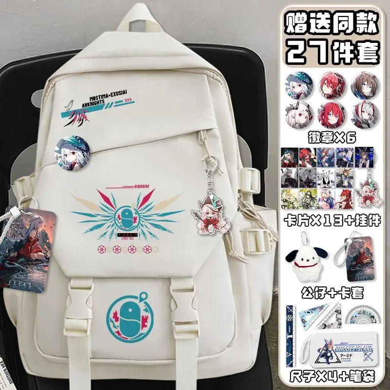 

Arknights Student Large Capacity Lightweight For Third To Sixth Grade Middle School Students Double Shoulder Backpack Anime