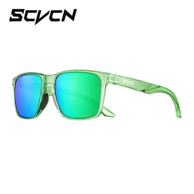 Scvcn Polarisierte Angelbrille UV400 schützt die Augen vor Sonnenlicht, blendfreie Gläser, professionelle Sonnenbrille für den Außenbereich