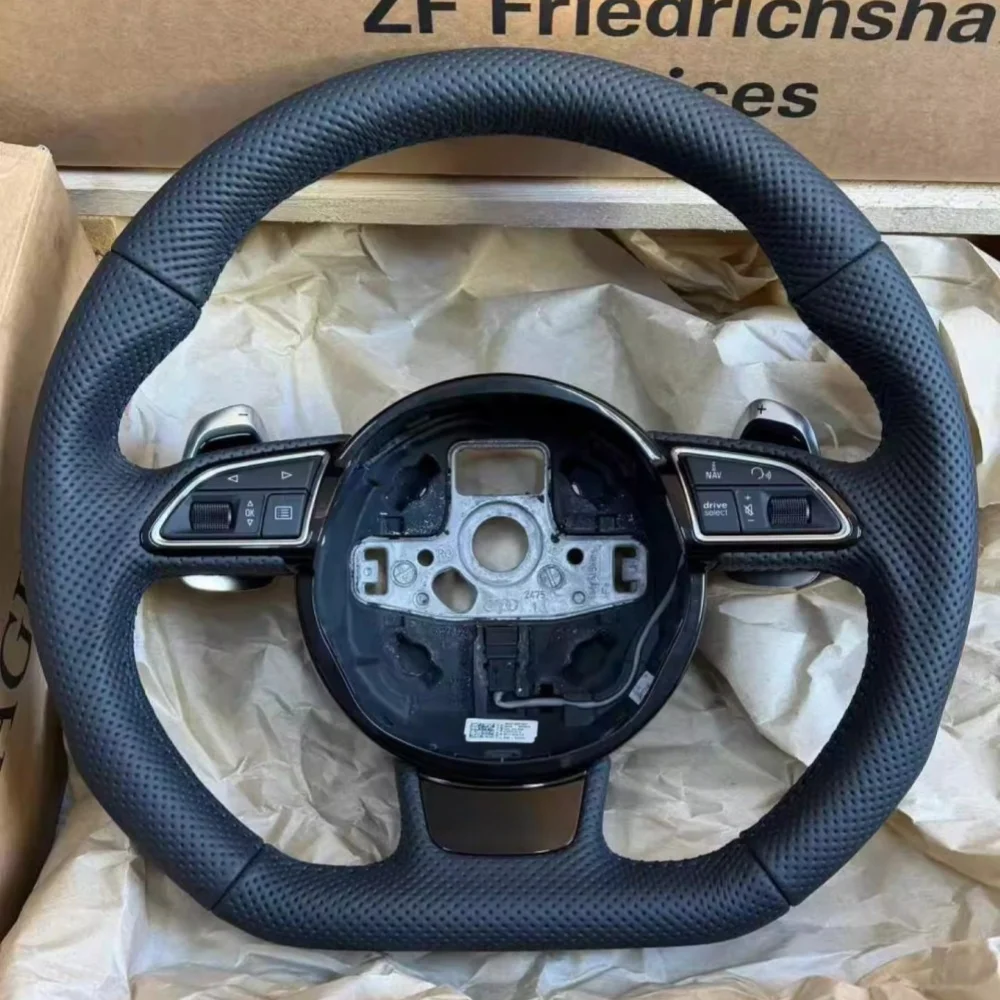 Custom Black Microfiber Leather 8T S6 C7 S7 G8 RS Q3 8U SQ5 8R S1 8X S3 8V Sportback S4 B8 Car Steering Wheel Cover For Audi S5