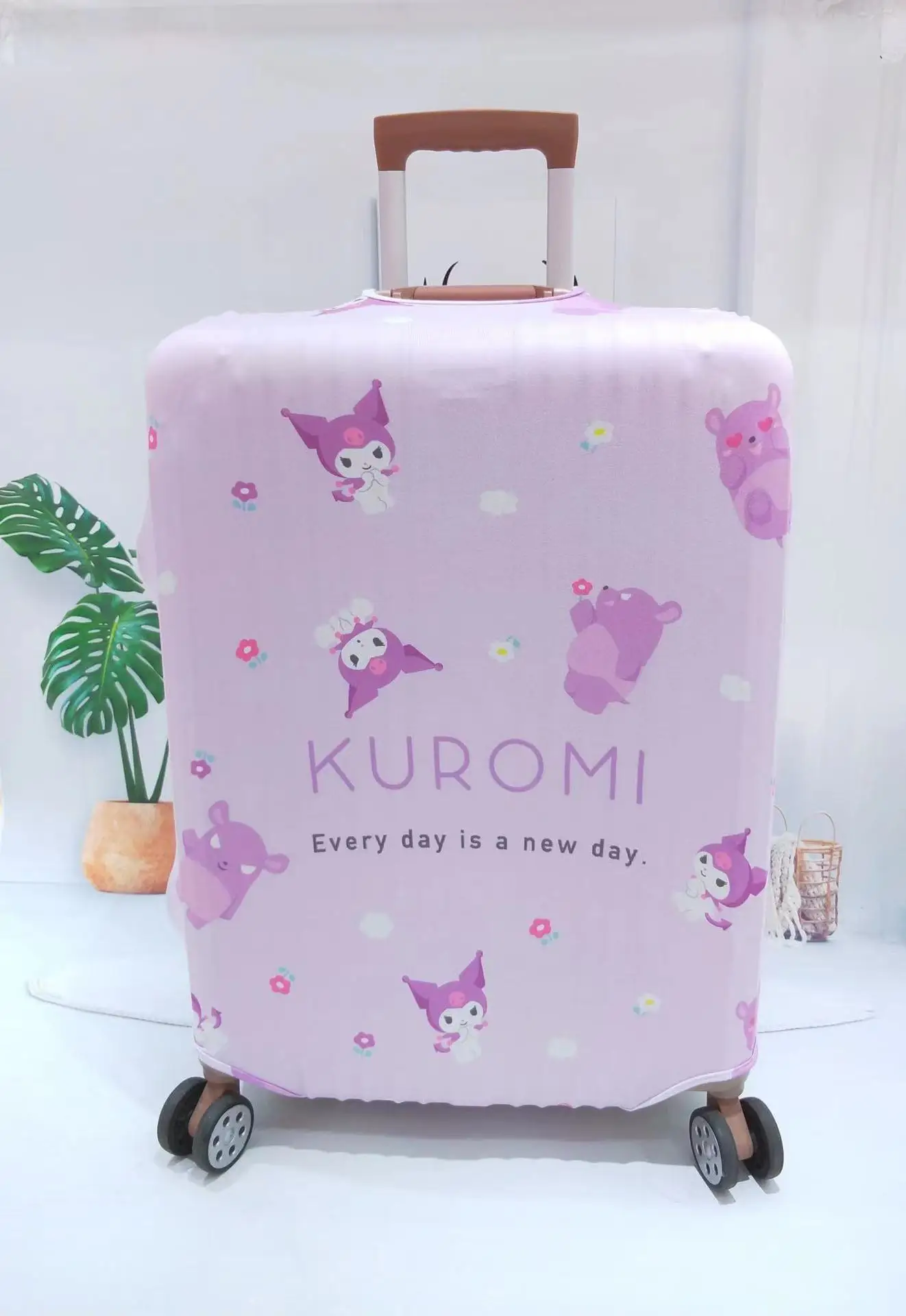 Anime Sanrio Custodia per valigia in tessuto elasticizzato Hello Kitty Cinnamoroll Pole Custodia da viaggio Custodia protettiva Cover per scatola con barra regalo