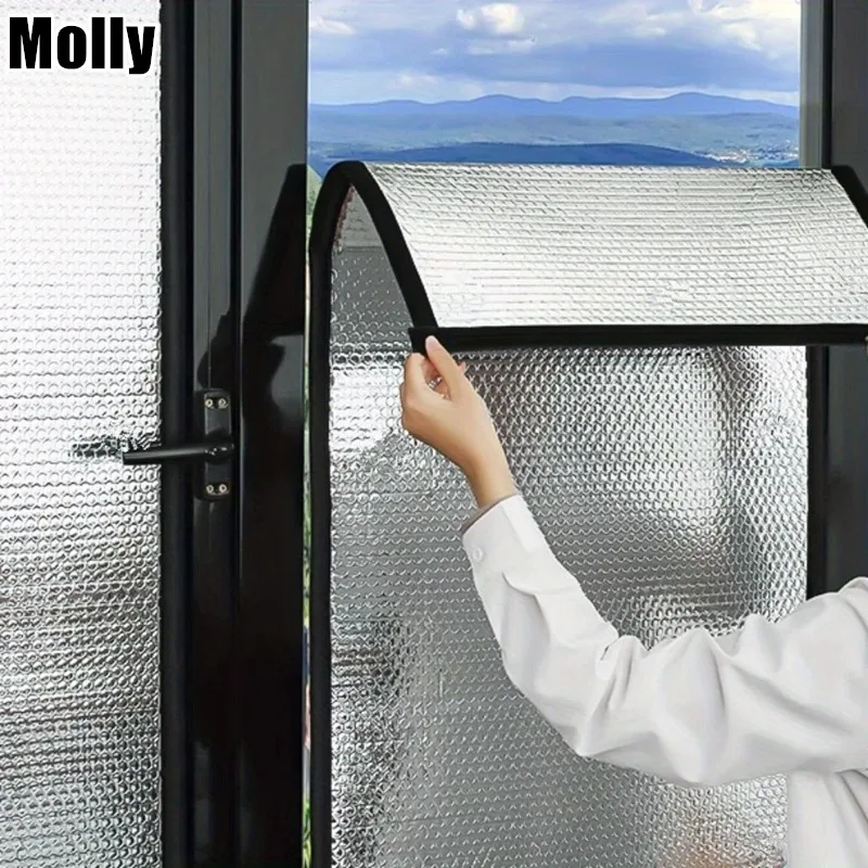 House Blackout Window Film Sun Shade Insulation Aluminum Foil Pad A Sun Protection Protective and Cooling Window Cover
