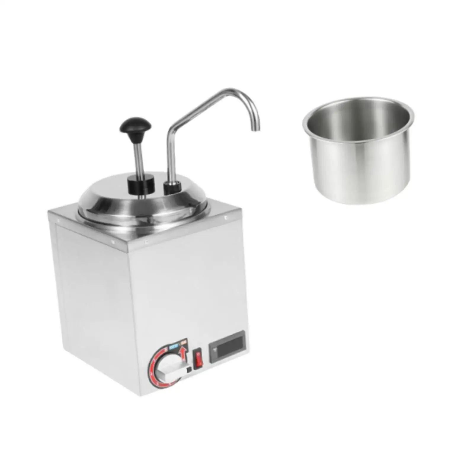 

Electric Cheese Dispenser Temperature Adjustable Hot Fudge Warmer Stainless