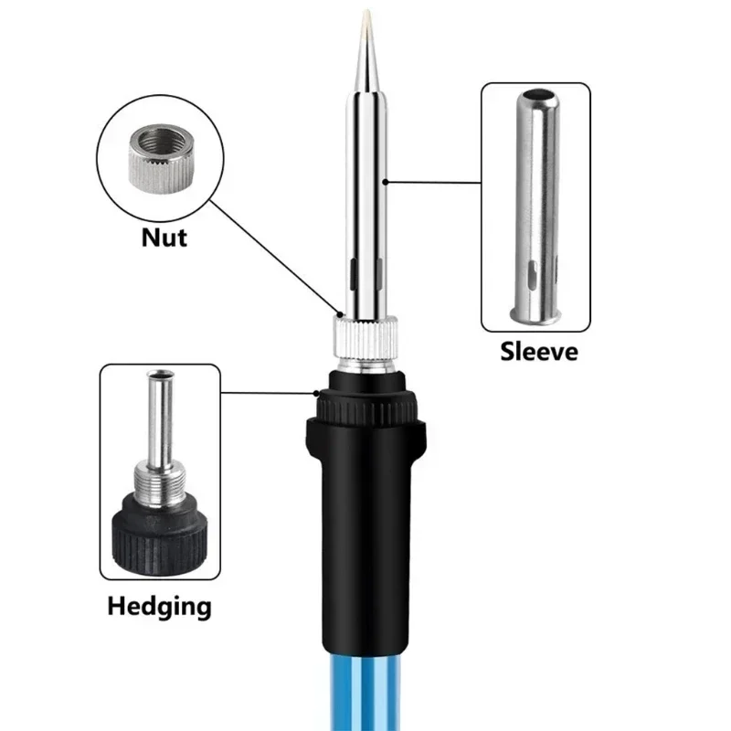 Universal Soldering Iron Welding Station Handle Accessories Three-piece Set 936 / 203H / 205H High Temperature Resistant Sleeve