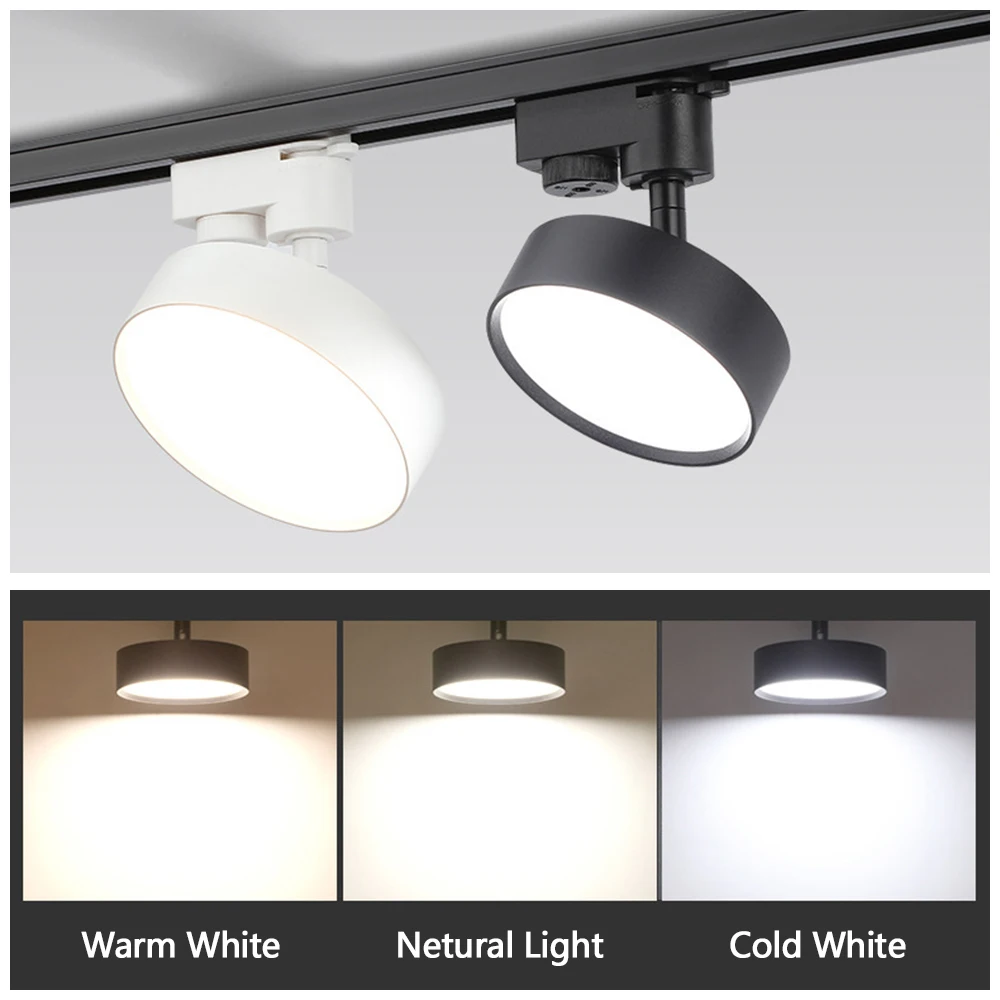 

Modern Indoor Track Light Led Ceiling Rail Lighting Fixture 360° Rotation Ceiling Lighting 9/12/18/24W for Living Room Kitchen