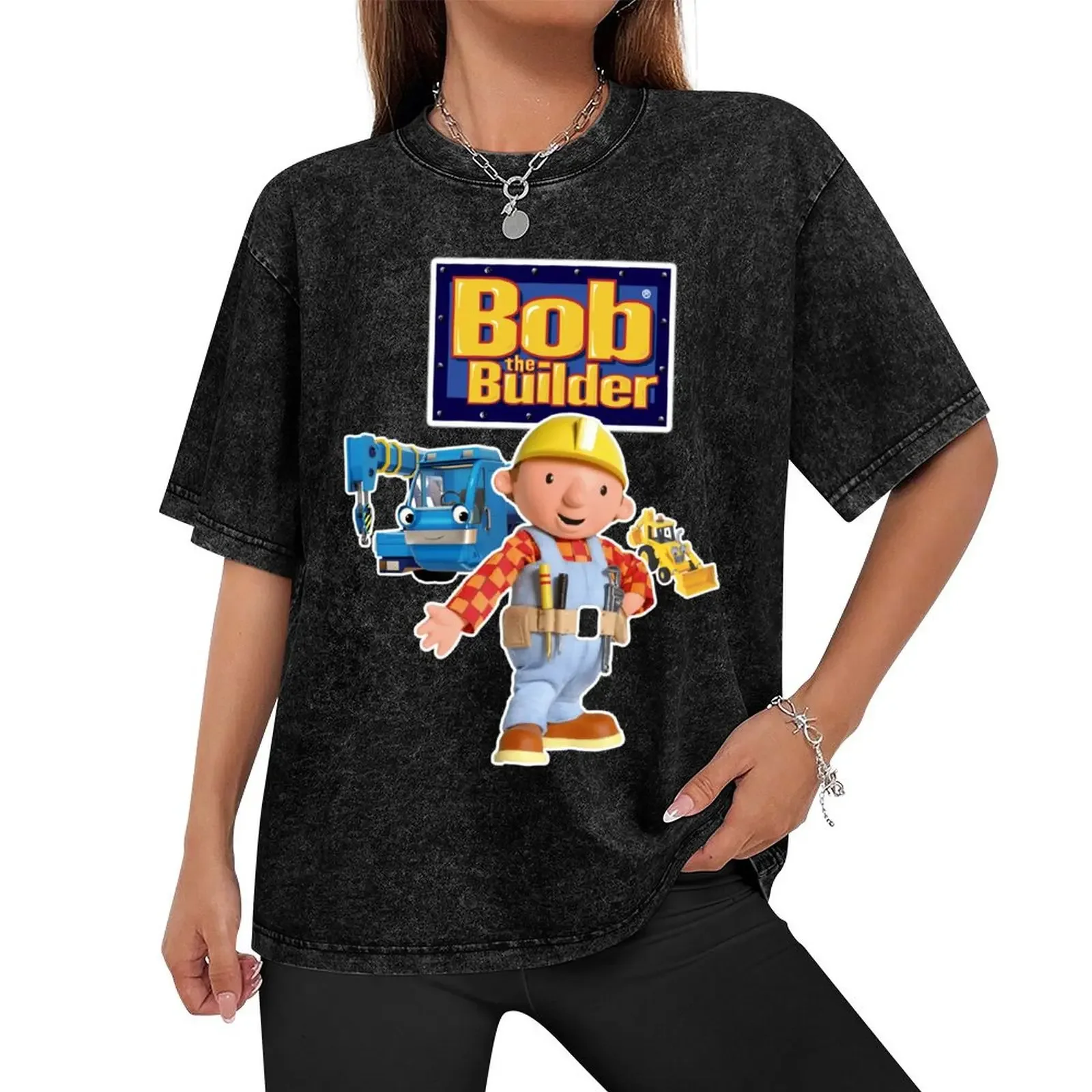 Bob The Builder Abstract T-Shirt graphic shirts graphic tee shirt Short sleeve tee sweat mens cotton t shirts